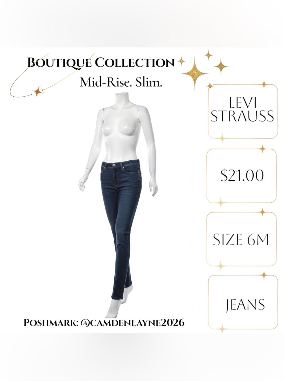 Levi's Dark Blue Skinny Jeans - Picture 7 of 12